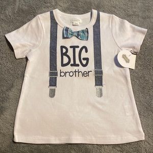 Brand new with tags Mudpie brand 24M/2T “Big Brother” T-shirt.